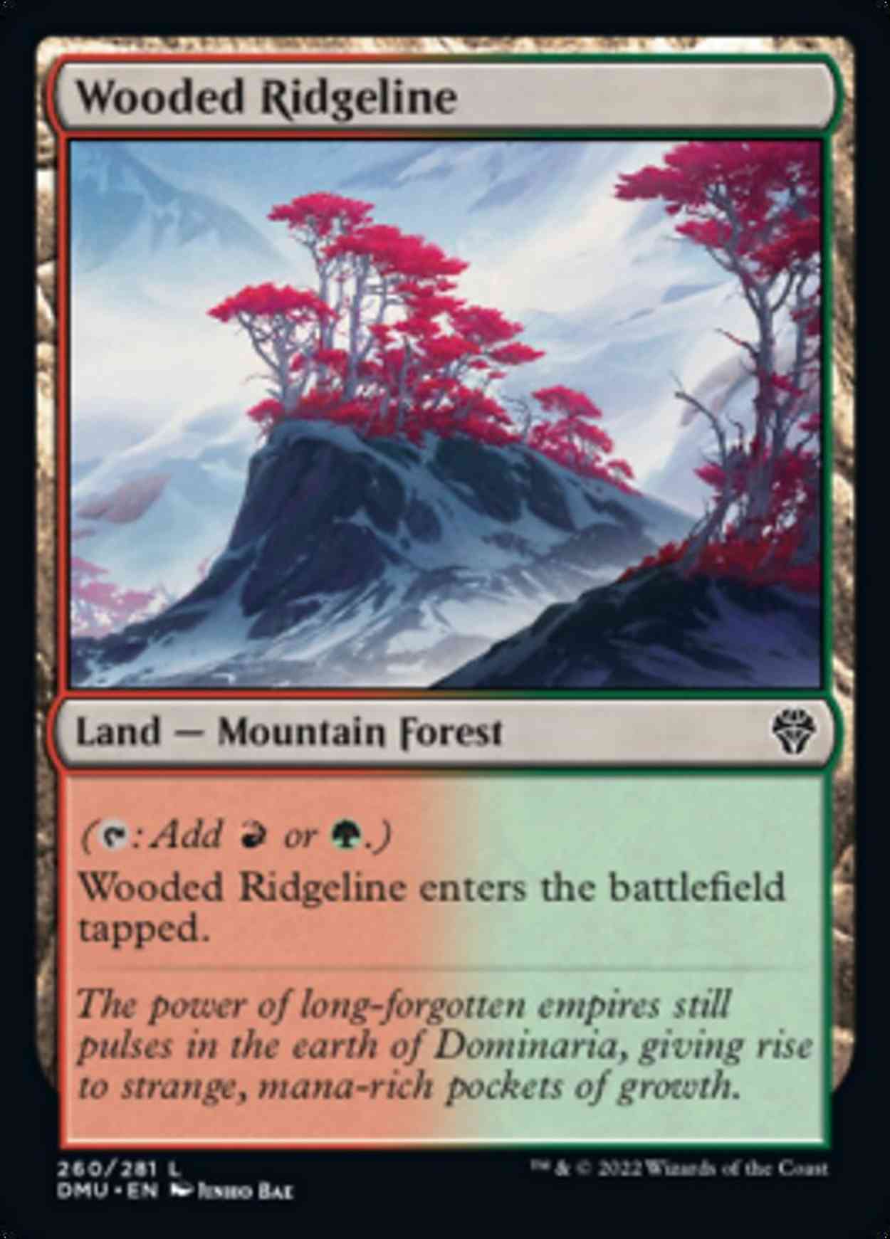 Wooded Ridgeline magic card front