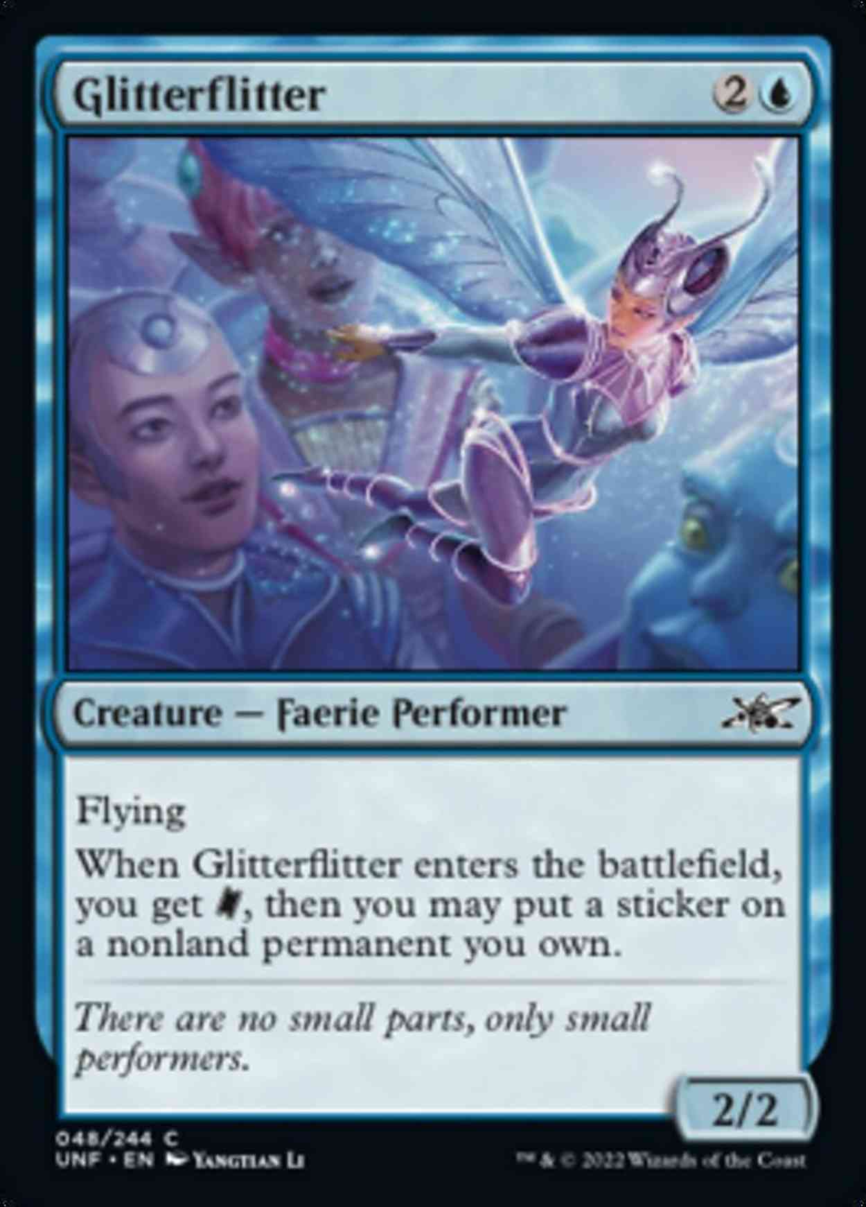 Glitterflitter magic card front