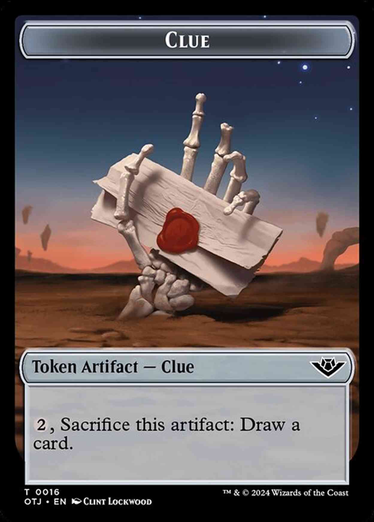 Clue Token magic card front