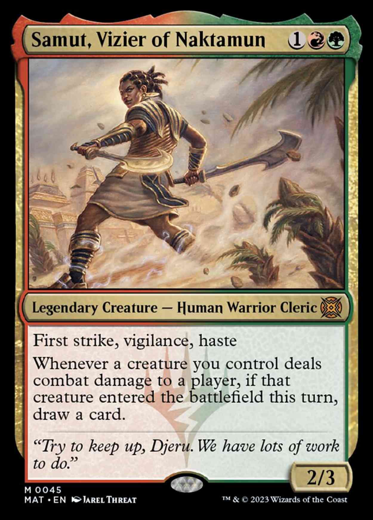 Samut, Vizier of Naktamun magic card front