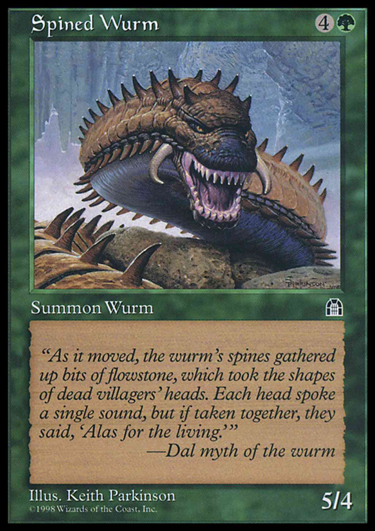 Spined Wurm magic card front