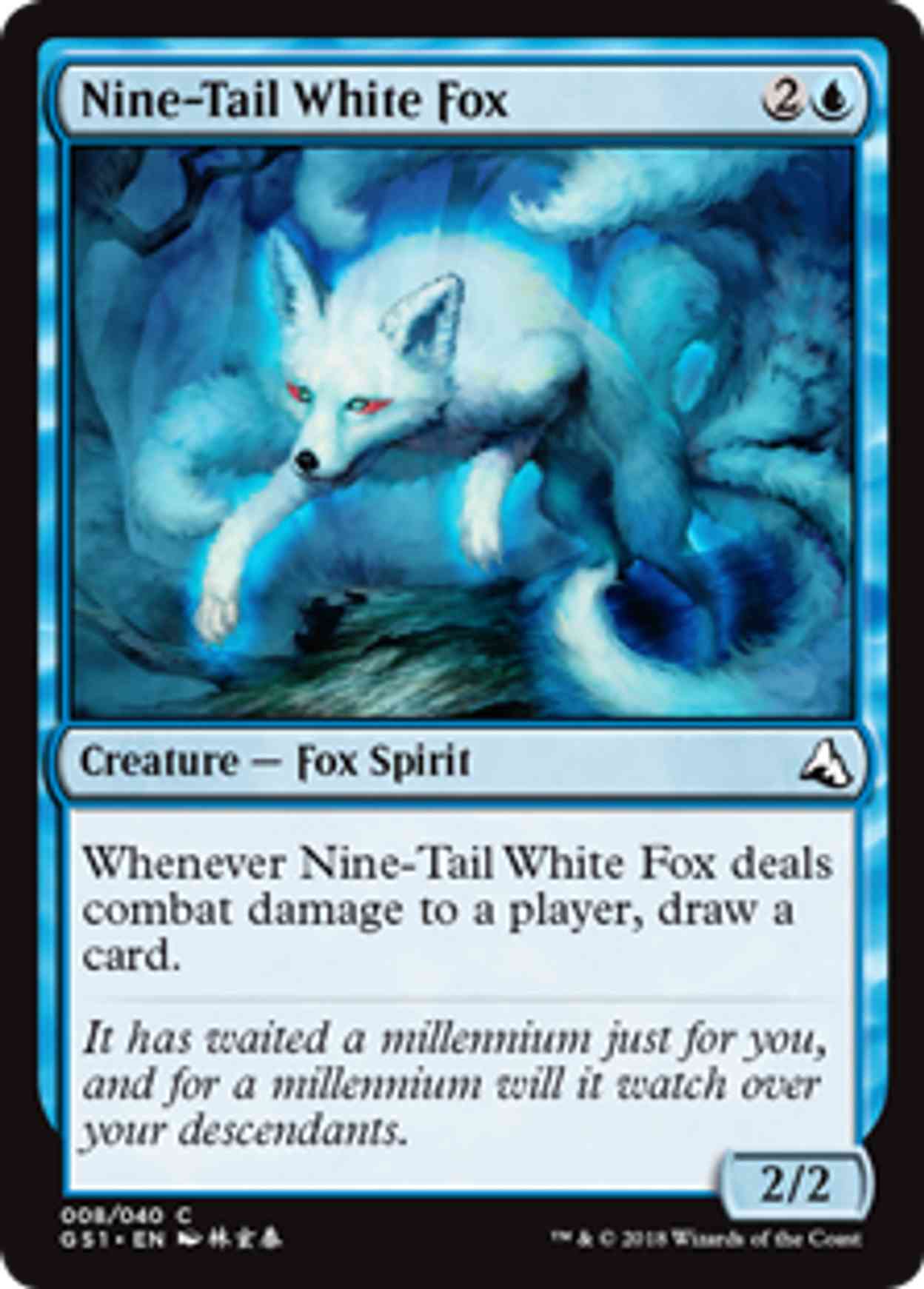 Nine-Tail White Fox magic card front