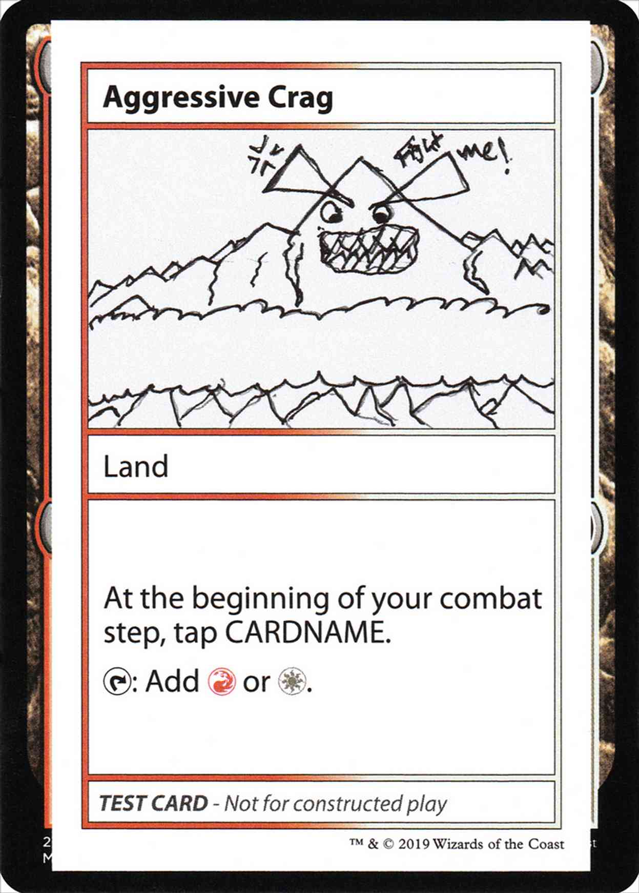 Aggressive Crag (No PW Symbol) magic card front
