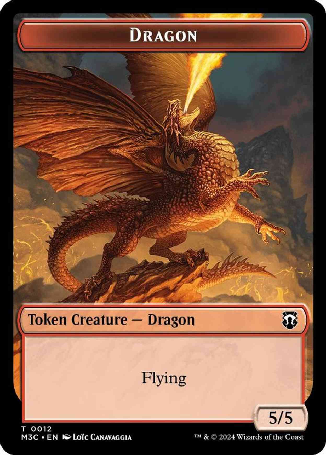 Dragon (Ripple Foil) // Copy Double-Sided Token magic card front