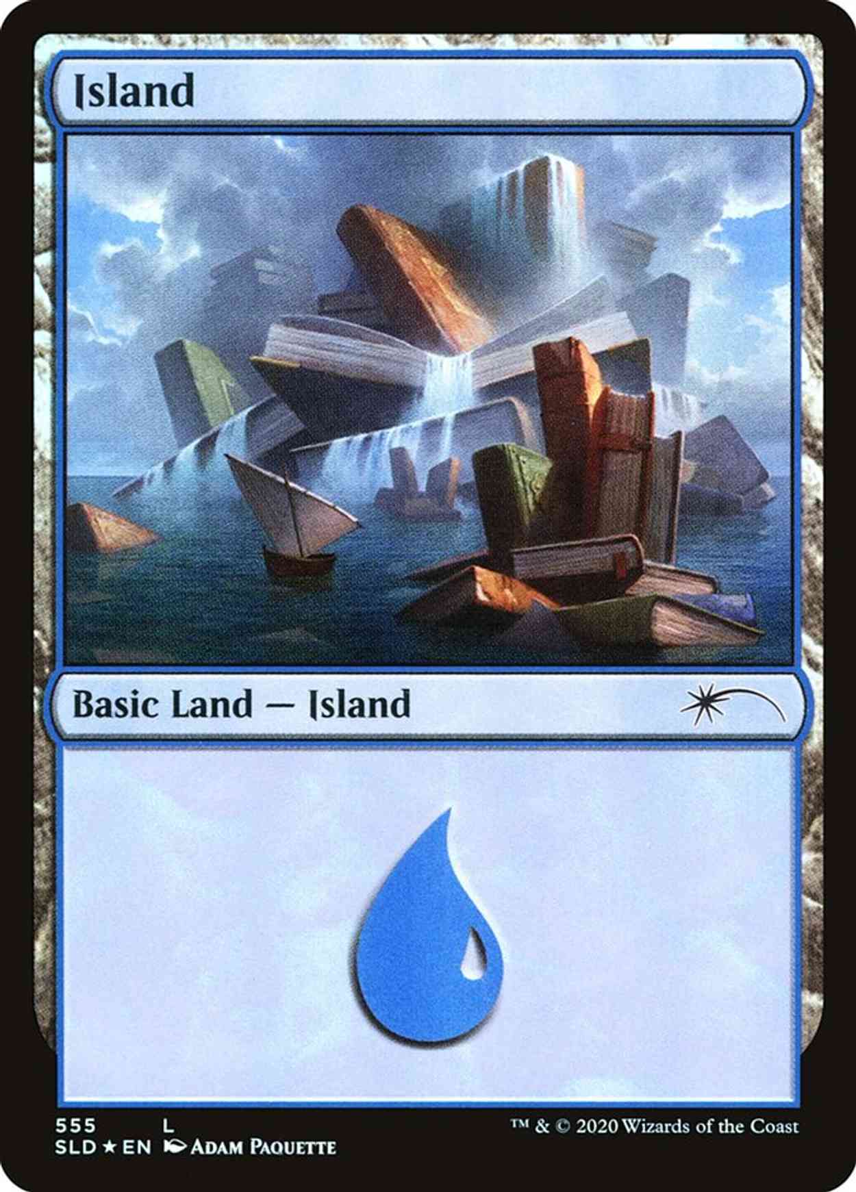 Island (555) magic card front