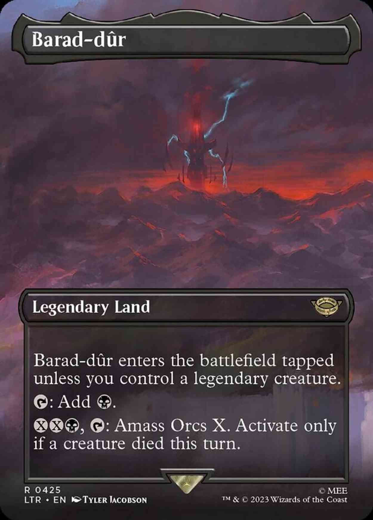 Barad-dûr (425) (Borderless) magic card front