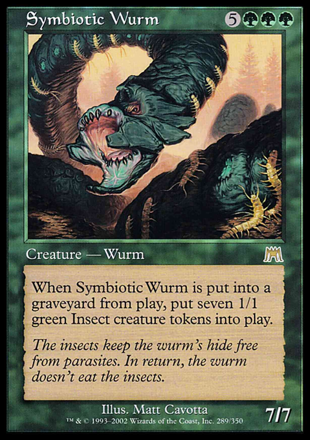 Symbiotic Wurm magic card front