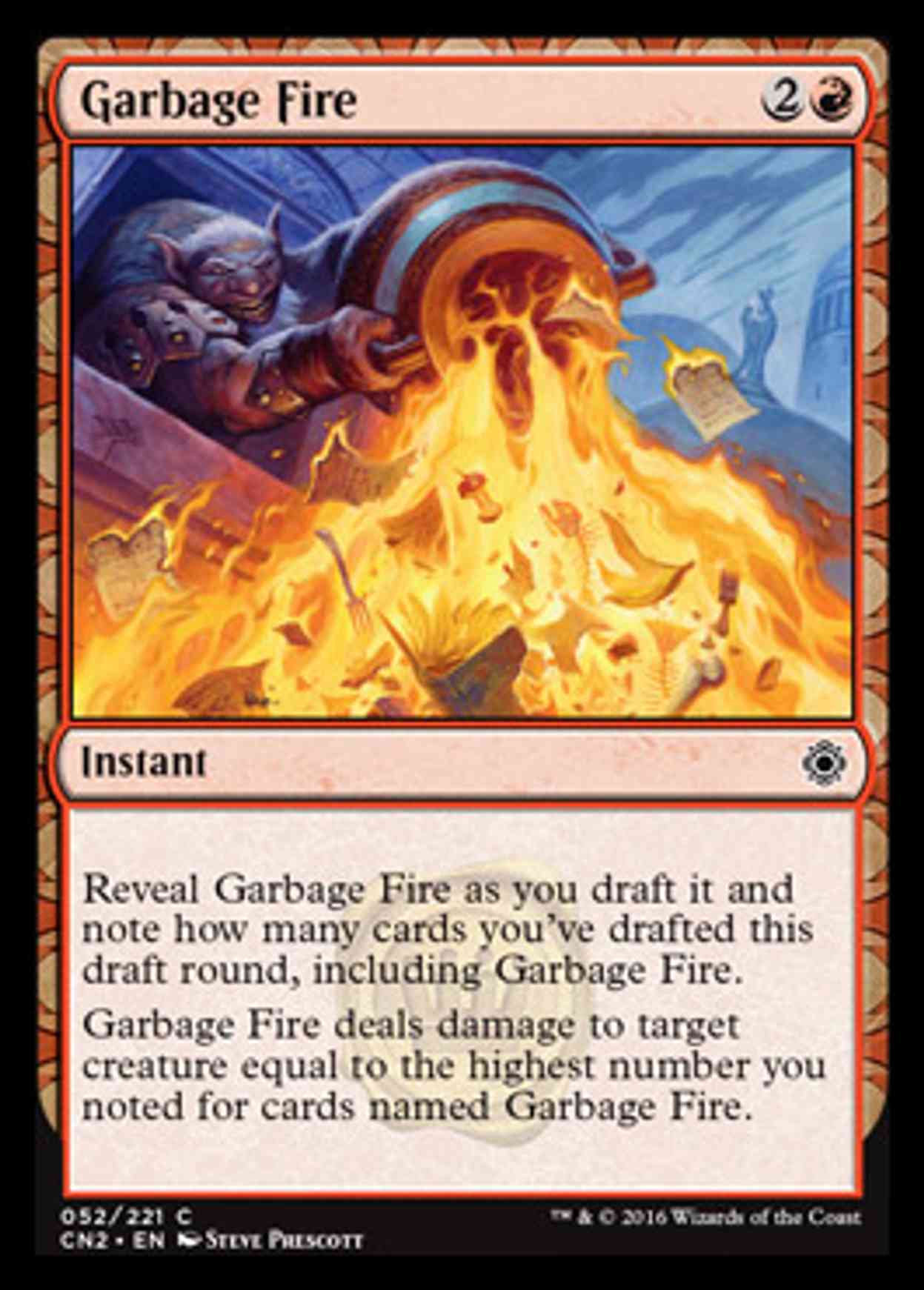 Garbage Fire magic card front