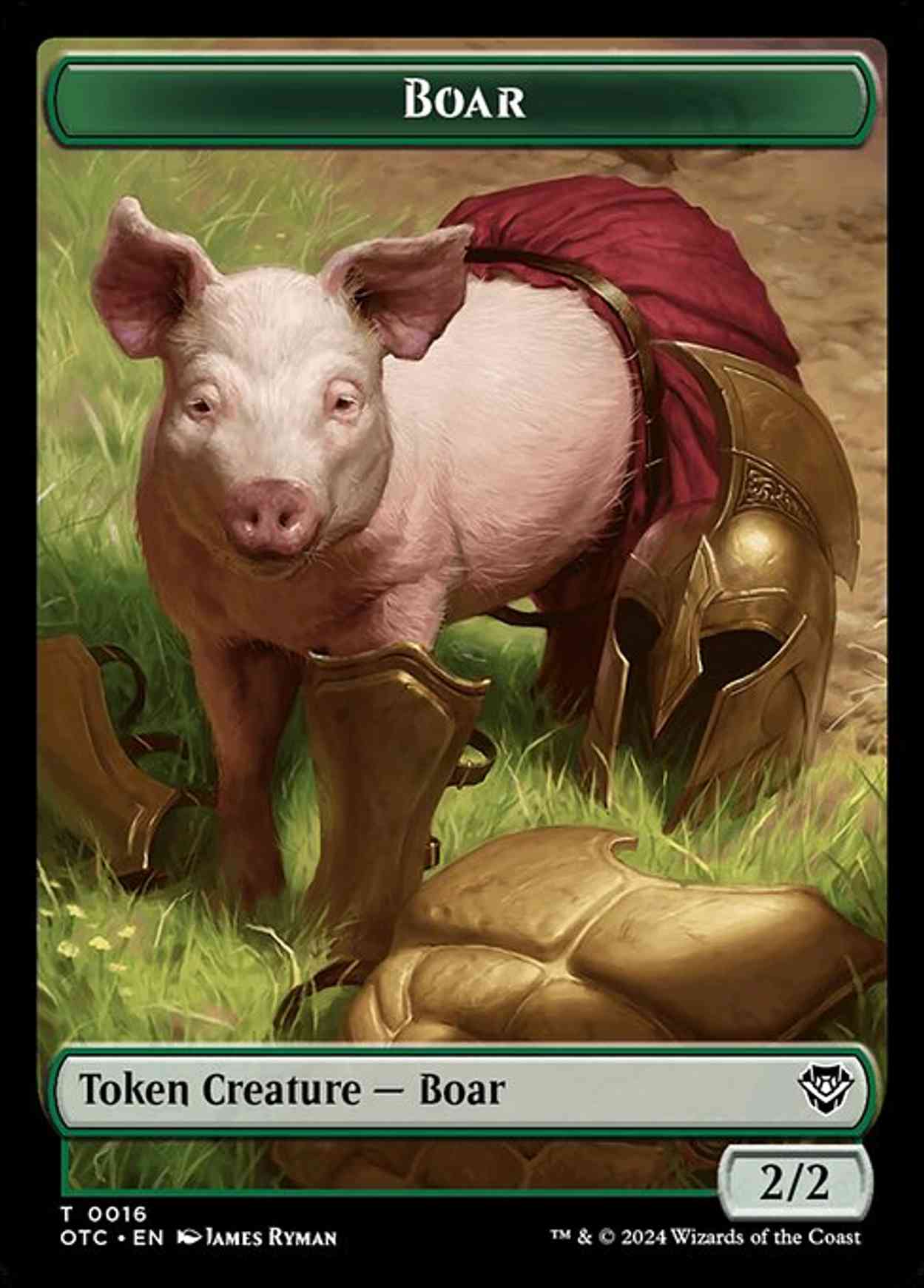 Boar // Manifest Double-Sided Token magic card front