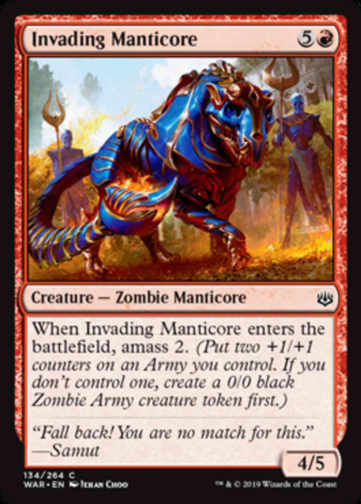 Invading Manticore magic card front