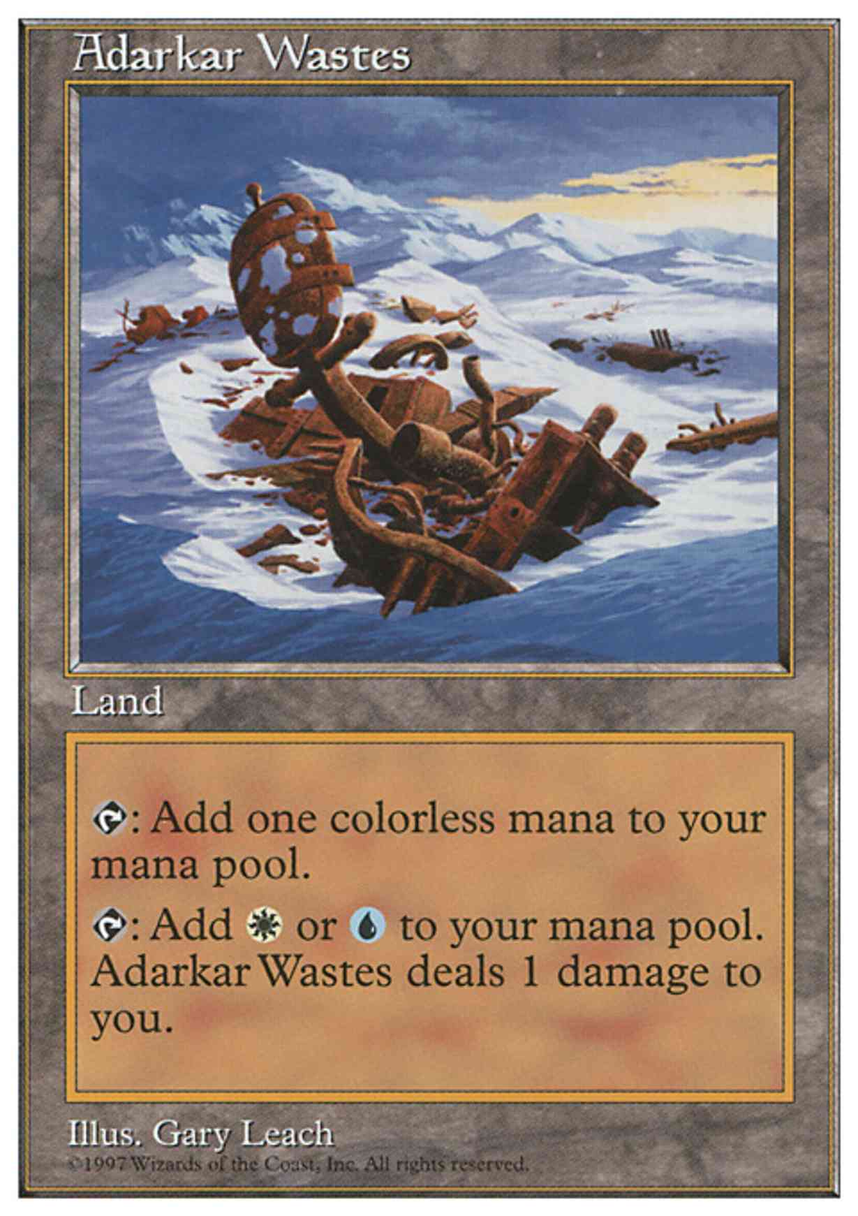 Adarkar Wastes magic card front