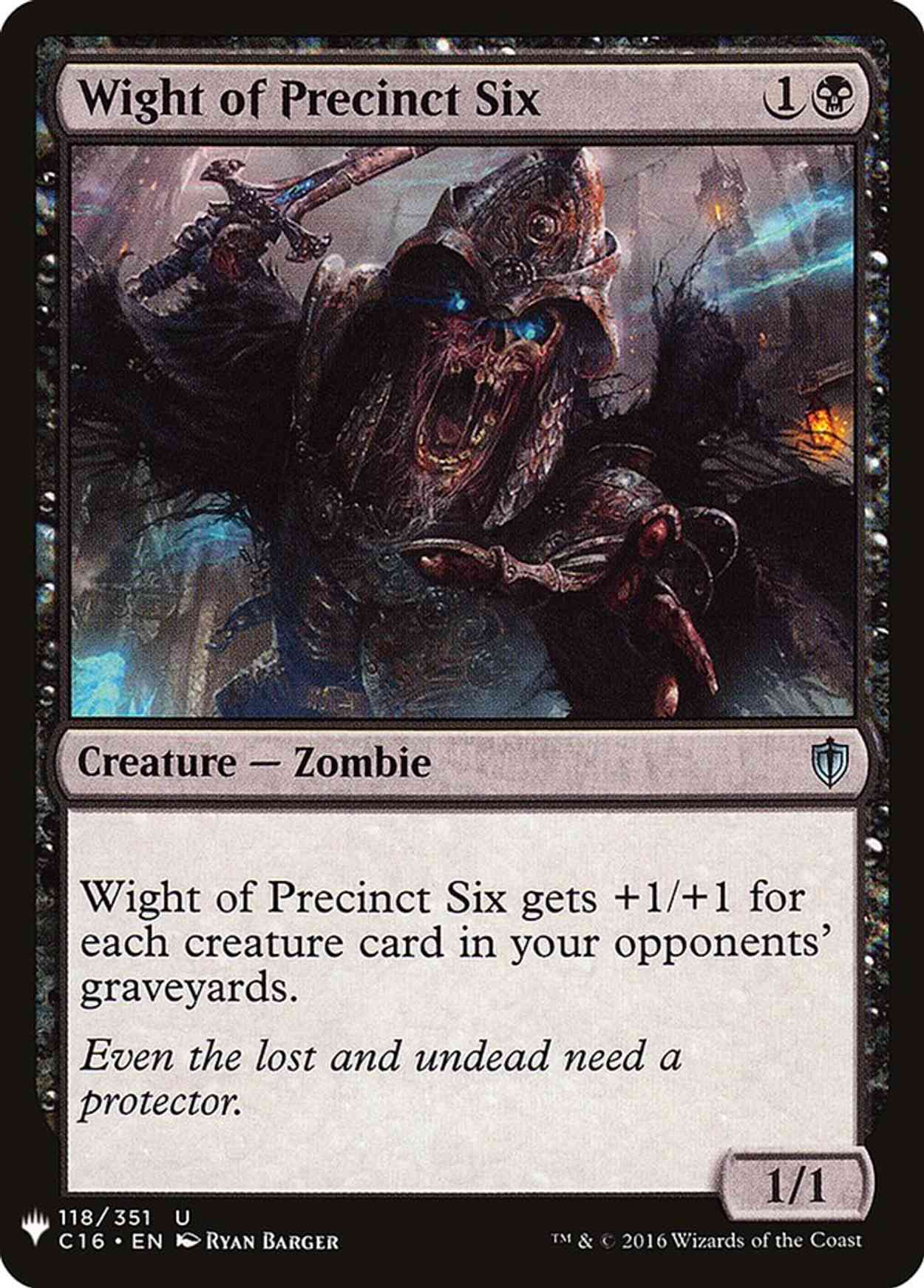 Wight of Precinct Six magic card front
