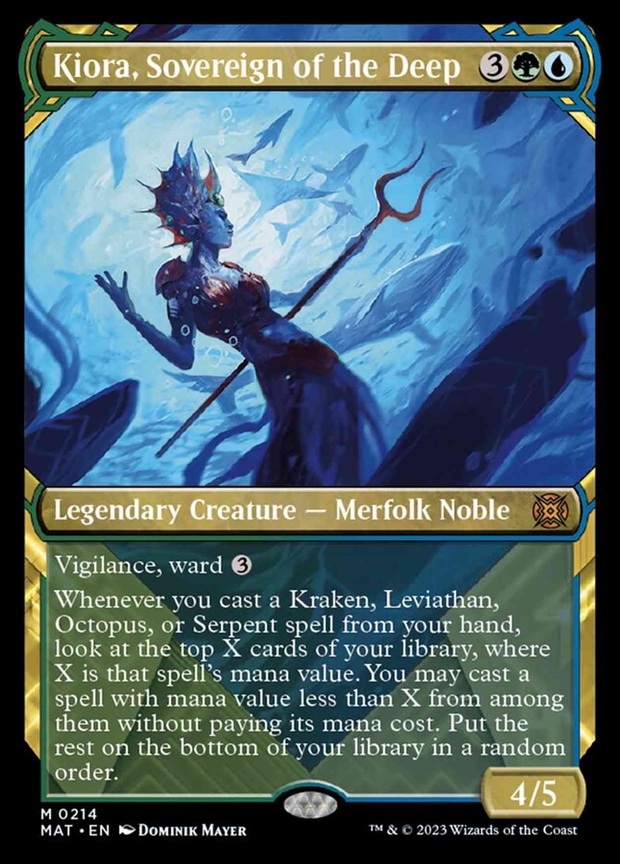 Kiora, Sovereign of the Deep (Halo Foil) magic card front