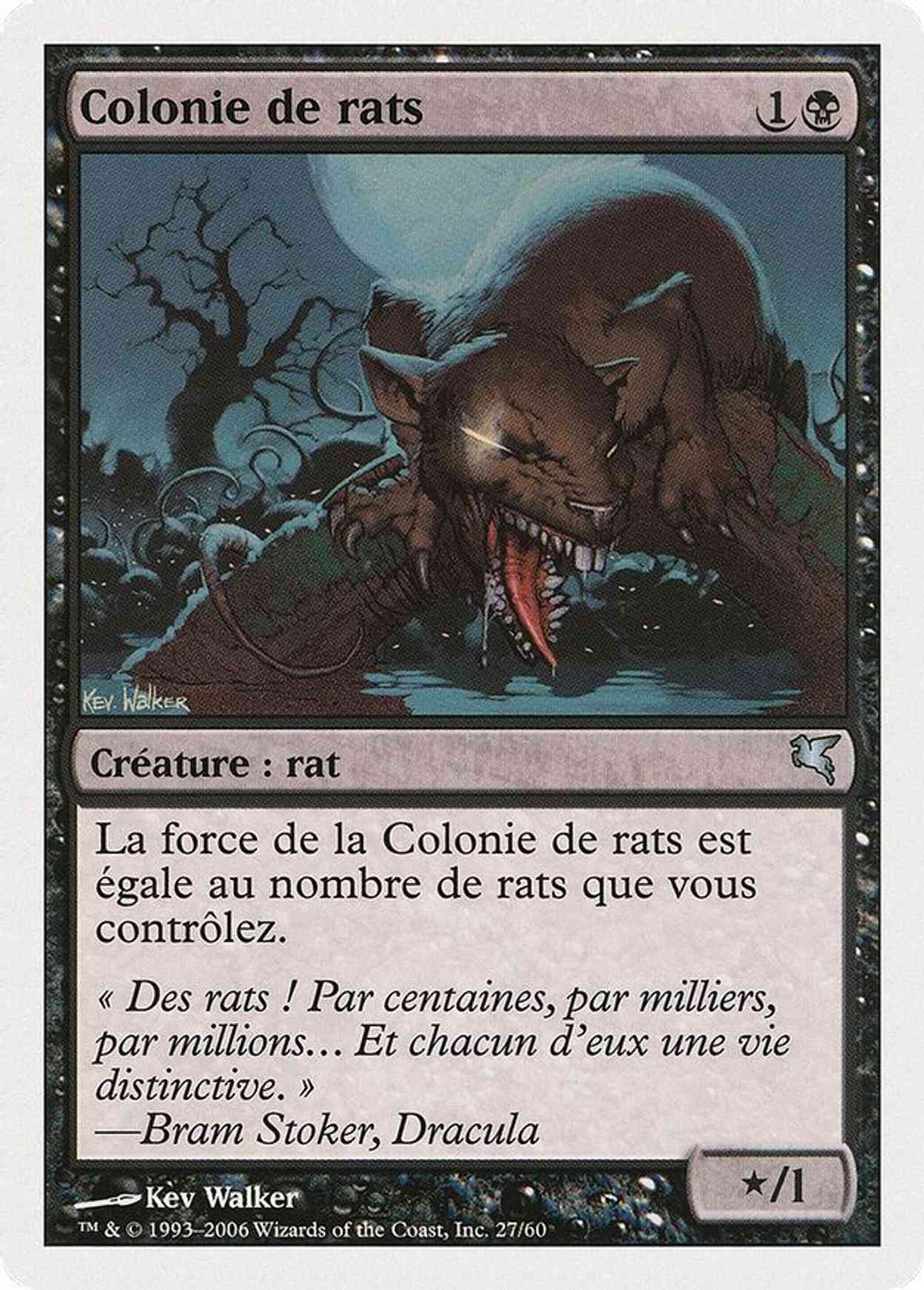 Swarm of Rats (French) - "Colonie de rats" (A27) magic card front