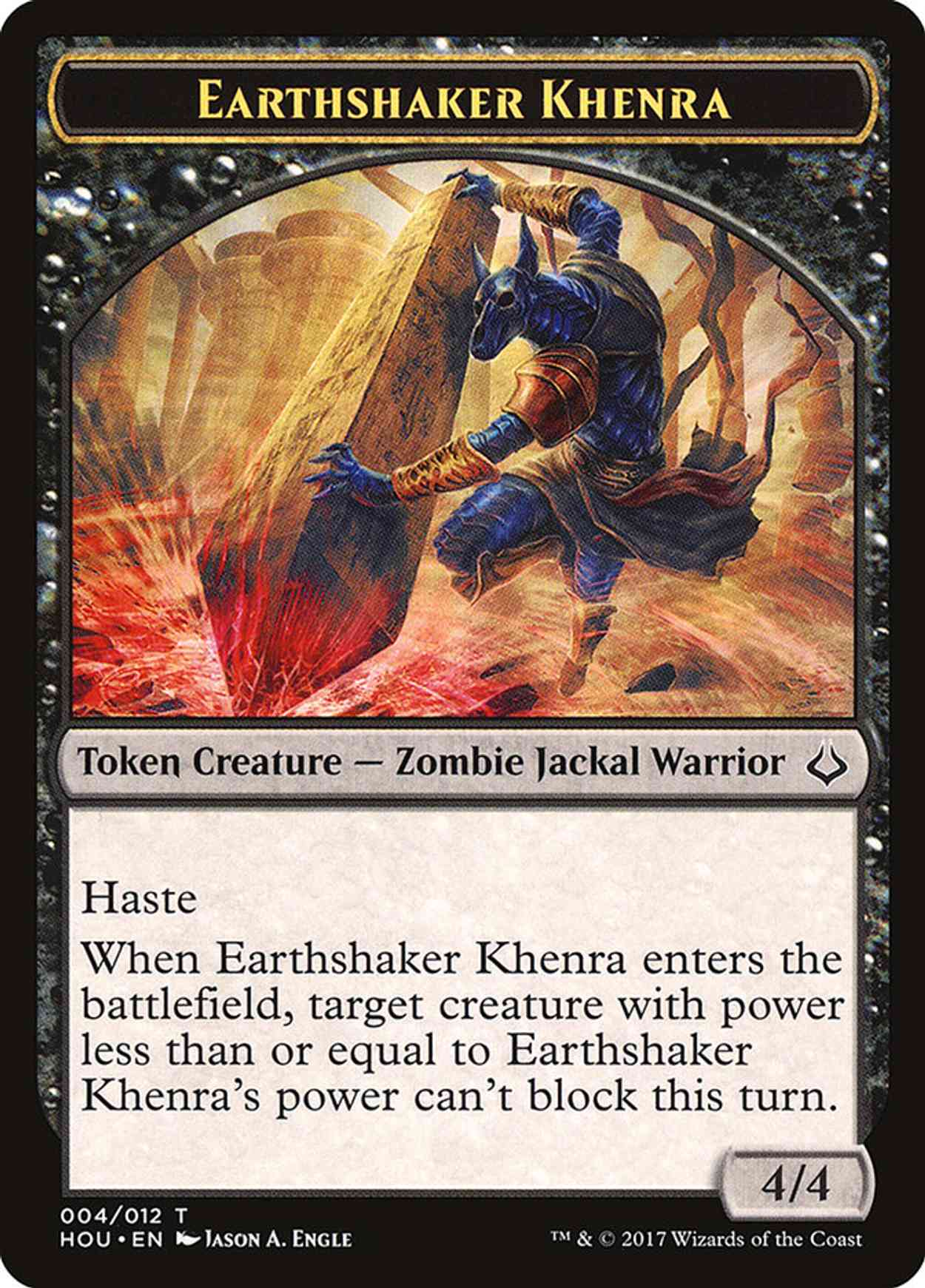 Earthshaker Khenra // Cat Double-sided Token magic card front