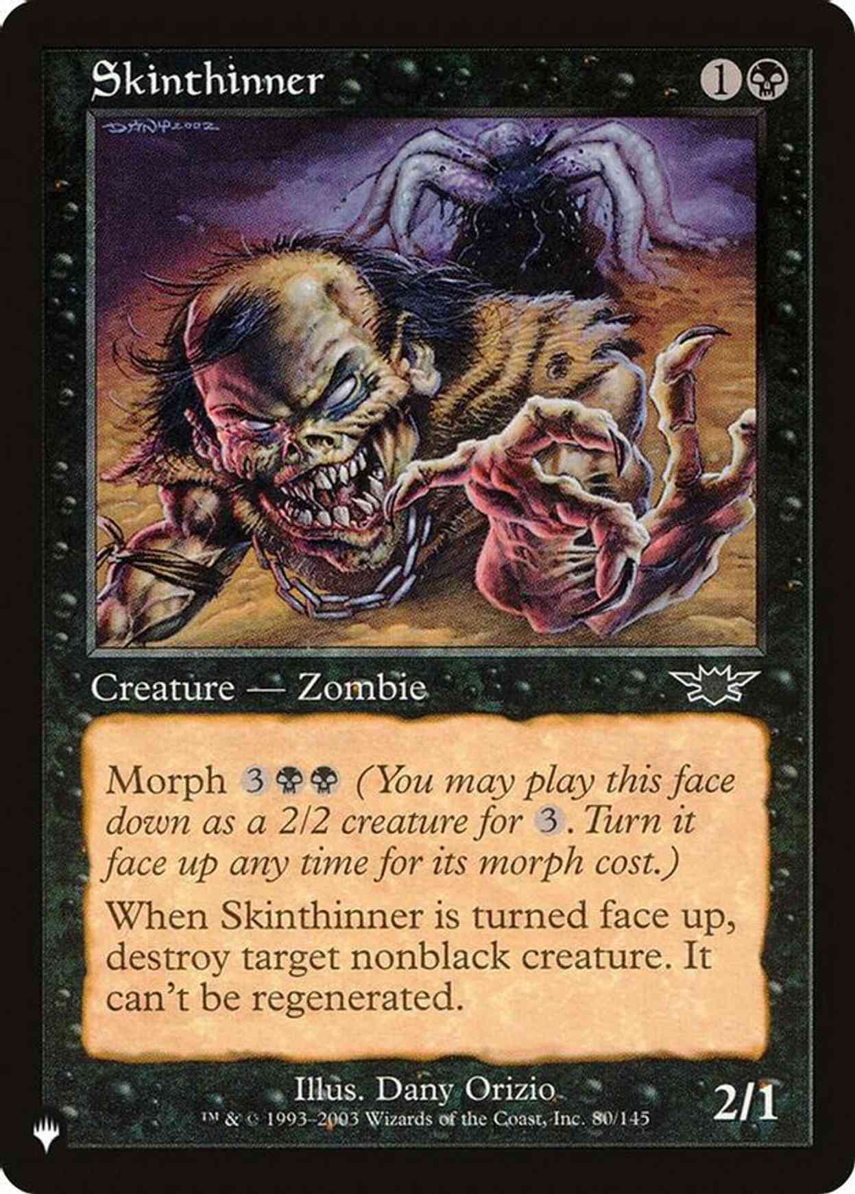 Skinthinner Price from mtg The List Reprints