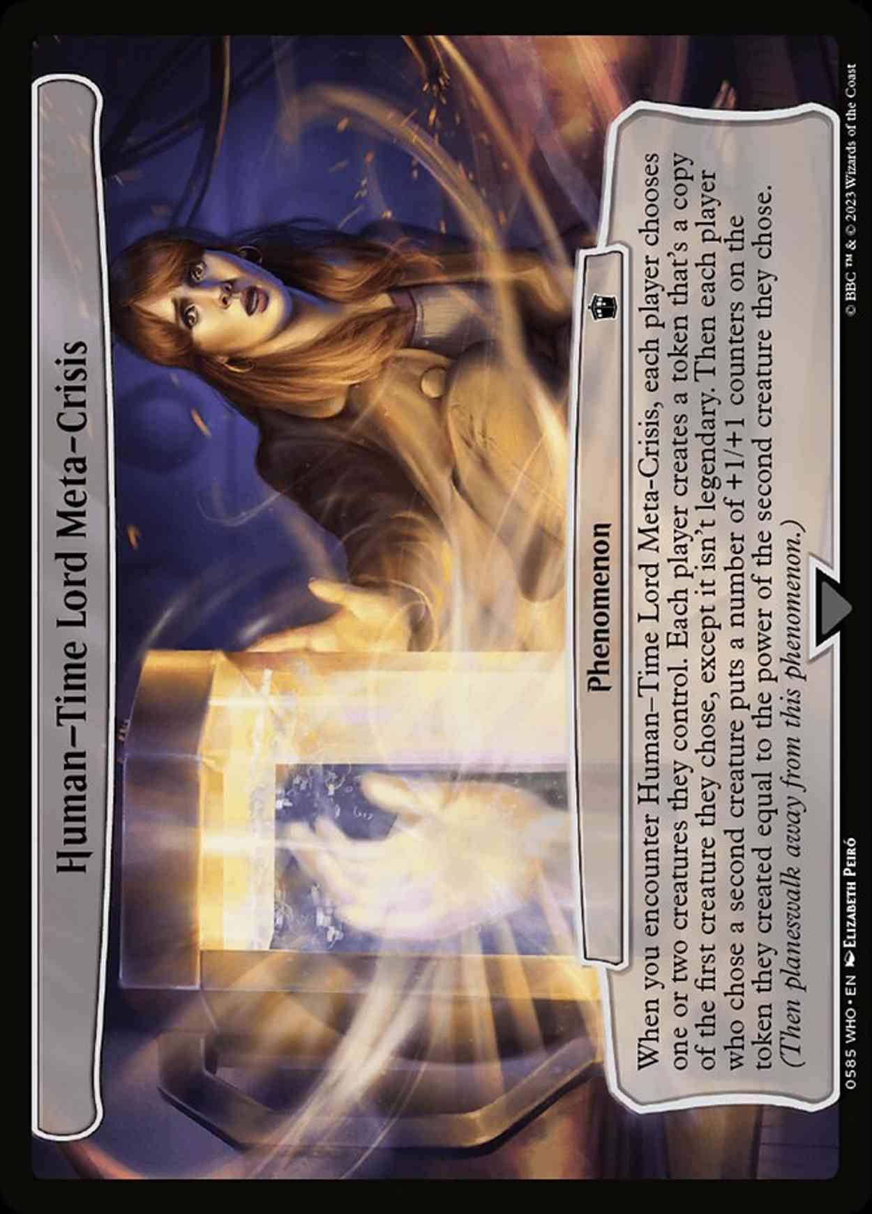 Human-Time Lord Meta-Crisis magic card front