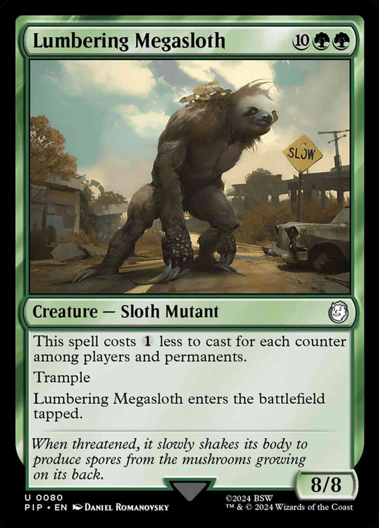 Lumbering Megasloth magic card front