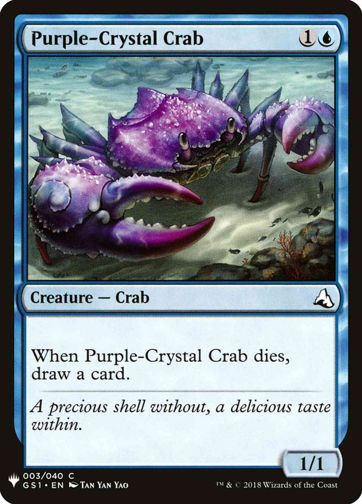 Purple-Crystal Crab magic card front