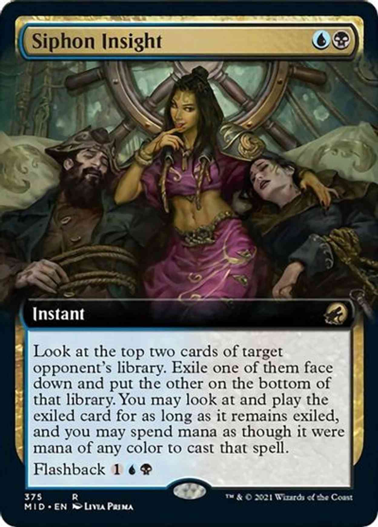 Siphon Insight (Extended Art) magic card front