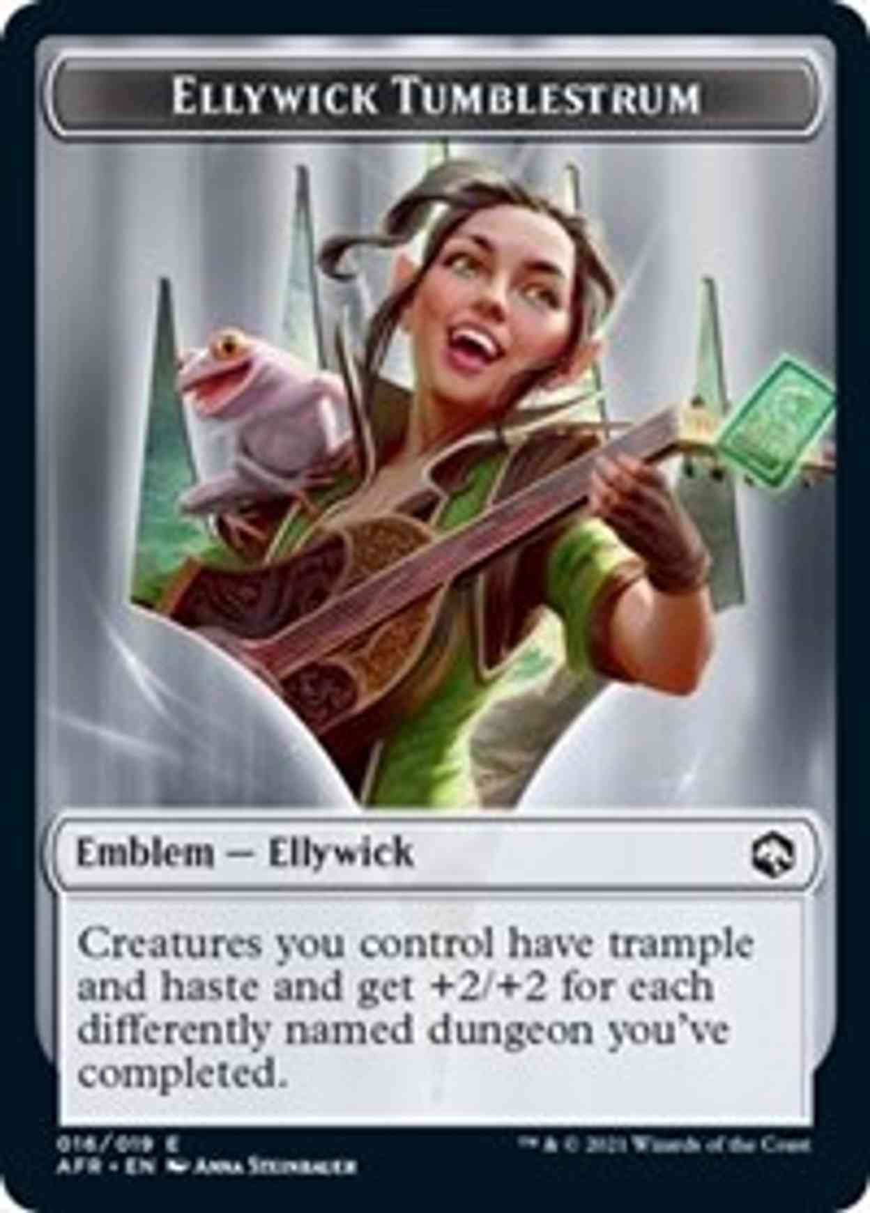 Emblem - Ellywick Tumblestrum magic card front