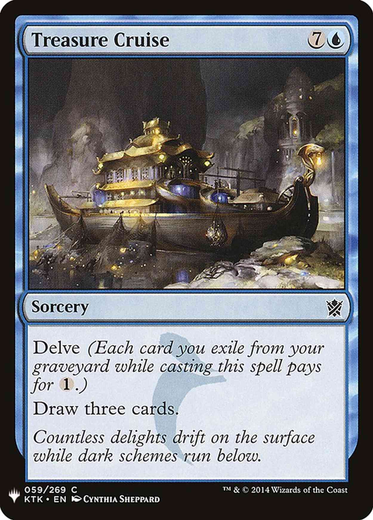 Treasure Cruise magic card front