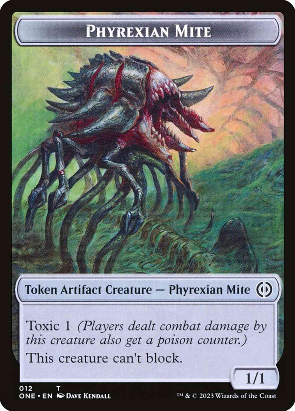 Phyrexian Mite (012) // The Hollow Sentinel Double-Sided Token magic card front