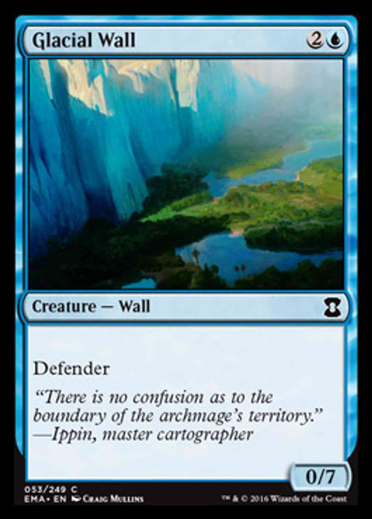 Glacial Wall magic card front