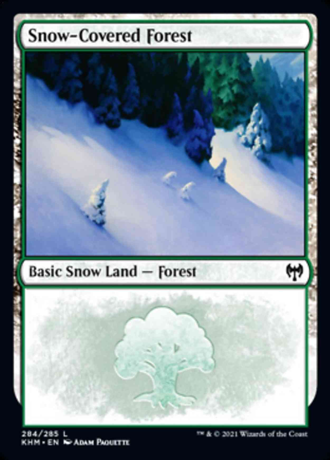 Snow-Covered Forest (284) magic card front