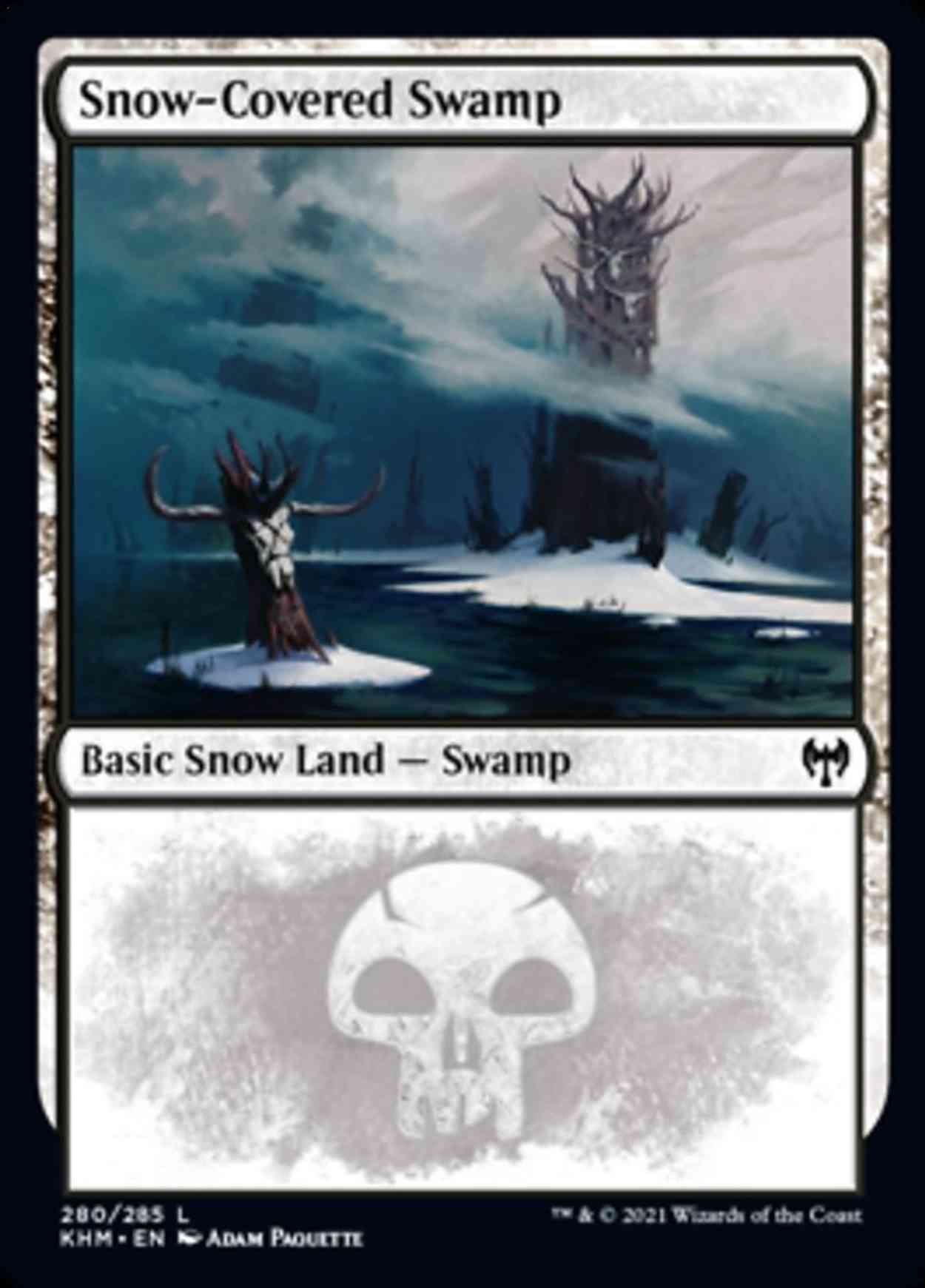 Snow-Covered Swamp (280) magic card front