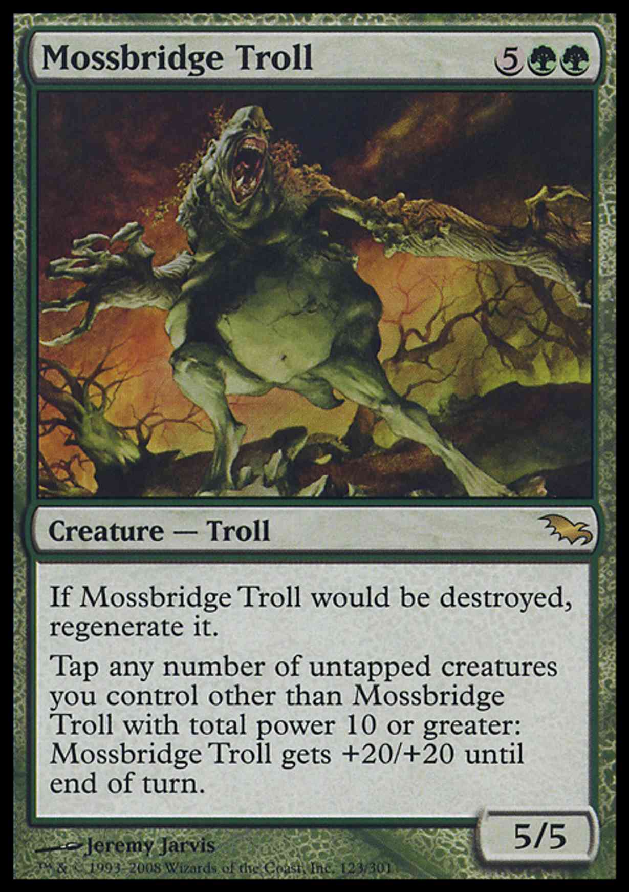 Mossbridge Troll magic card front
