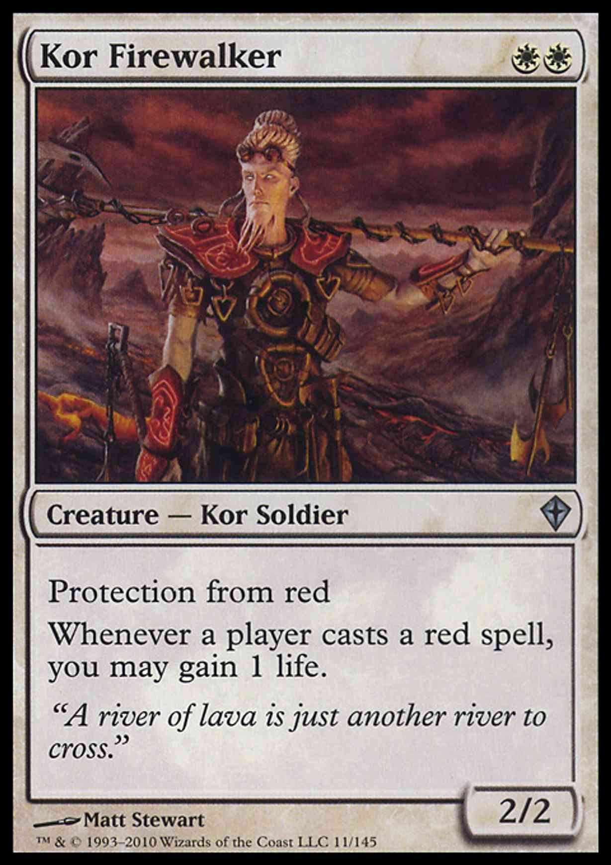 Kor Firewalker magic card front