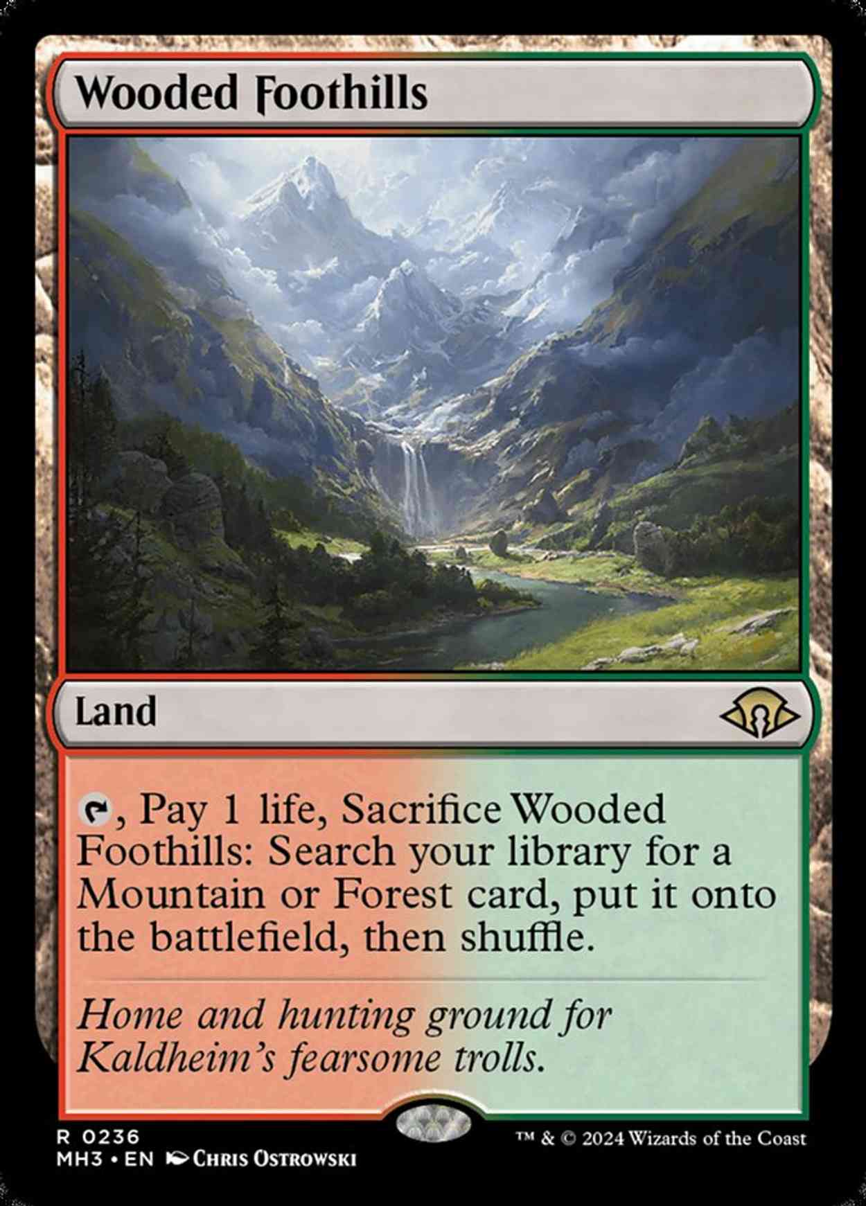 Wooded Foothills magic card front