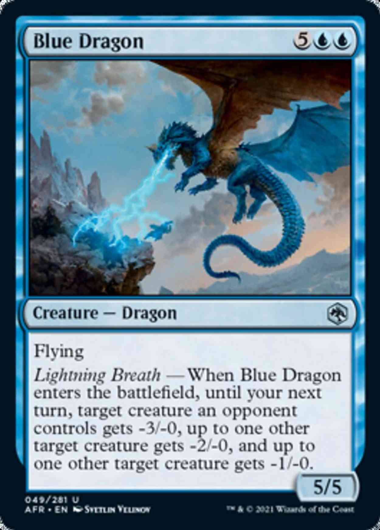 Blue Dragon magic card front