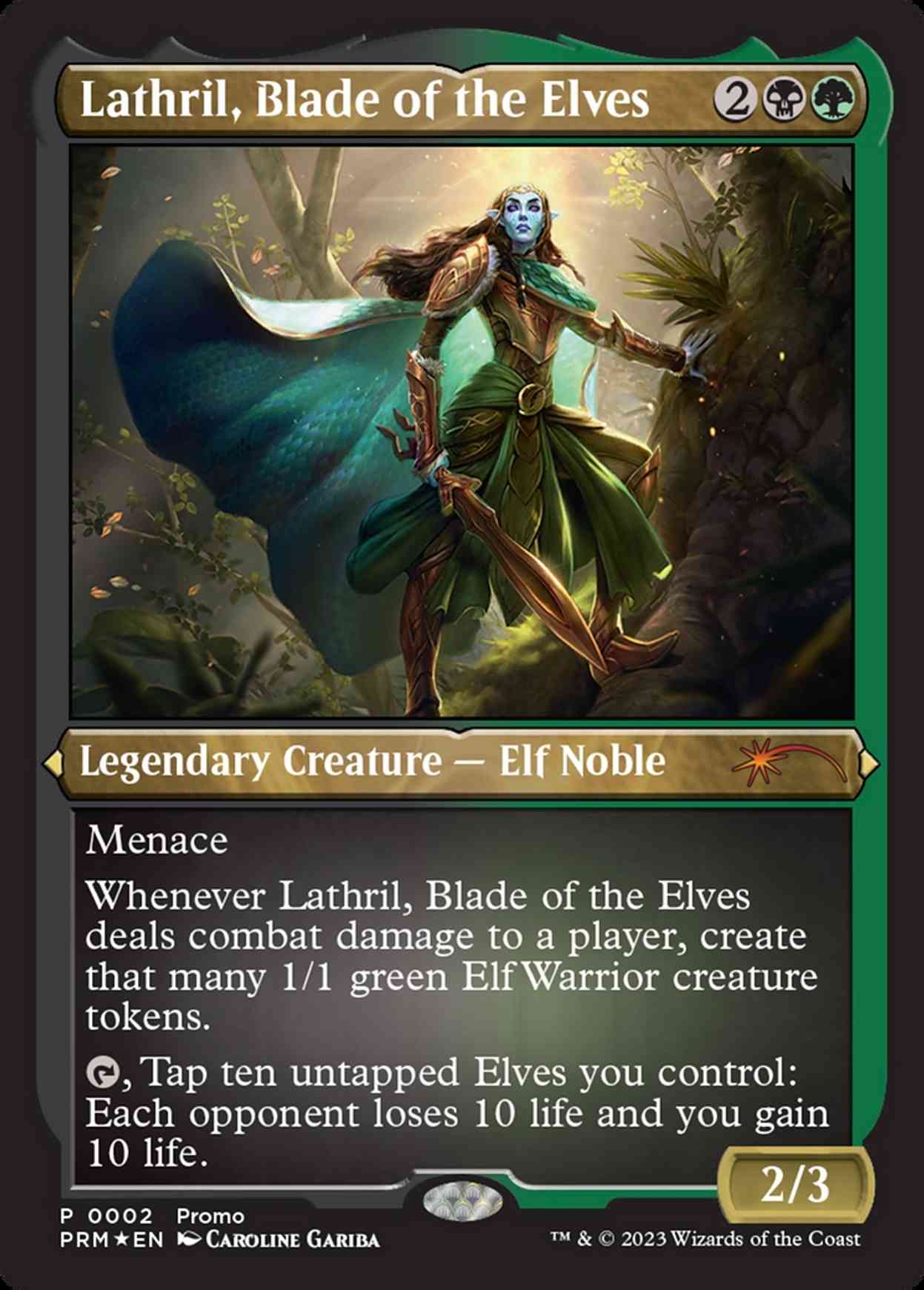 Lathril, Blade of the Elves (Foil Etched) magic card front