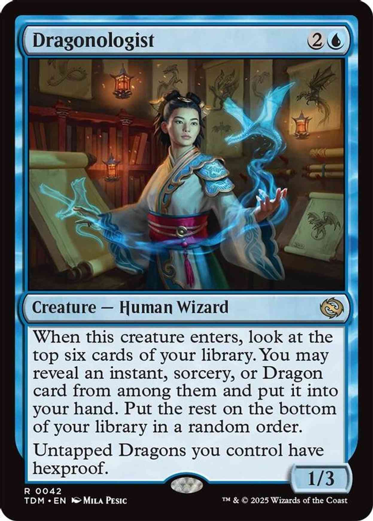 Dragonologist magic card front