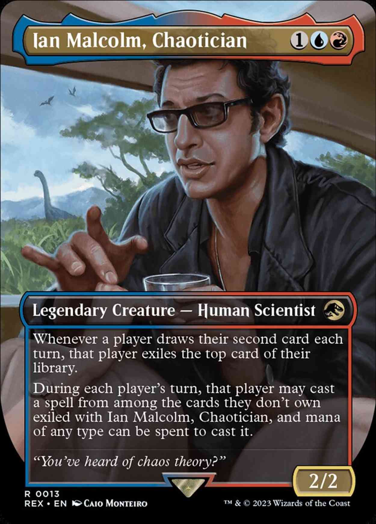 Ian Malcolm, Chaotician (Borderless) magic card front