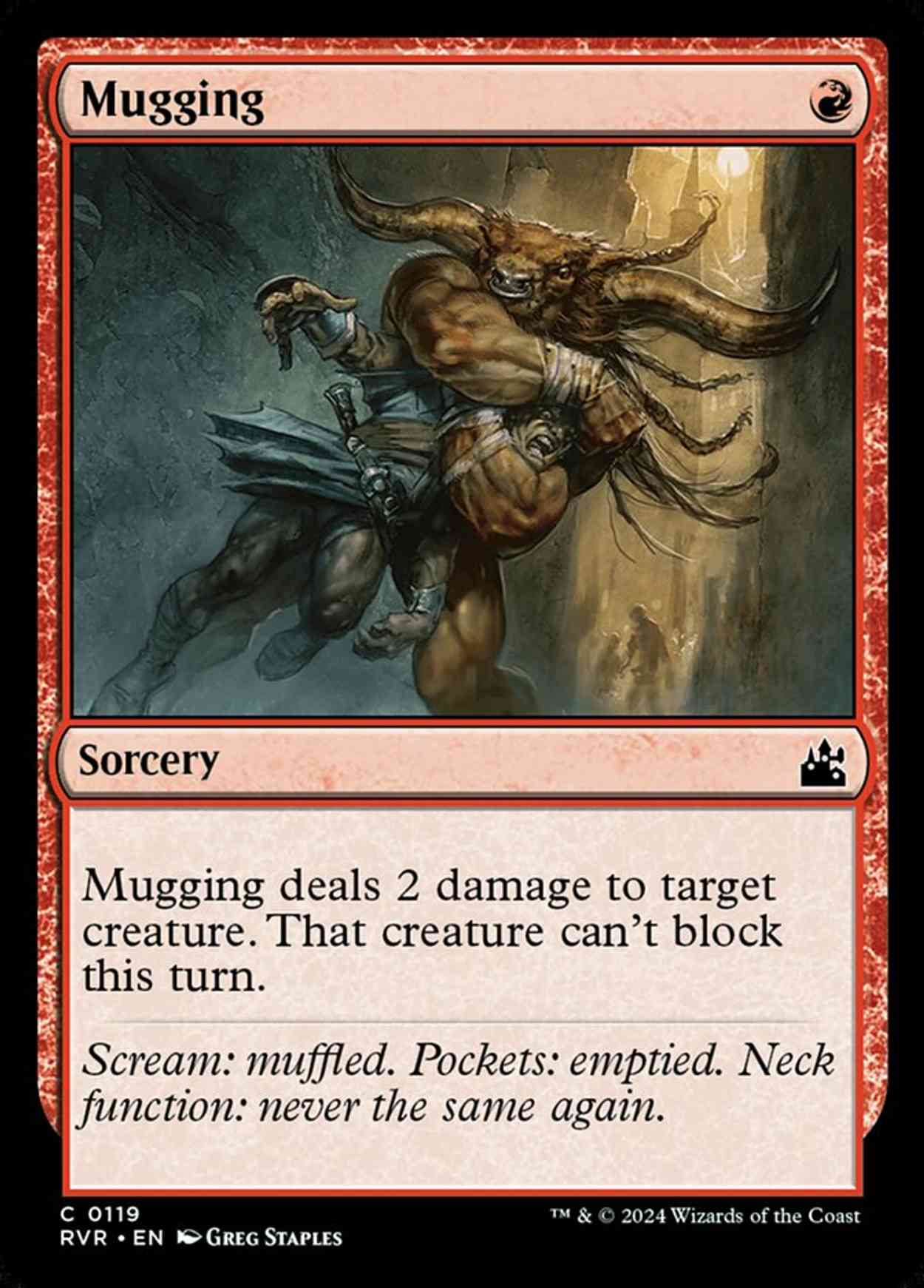 Mugging magic card front