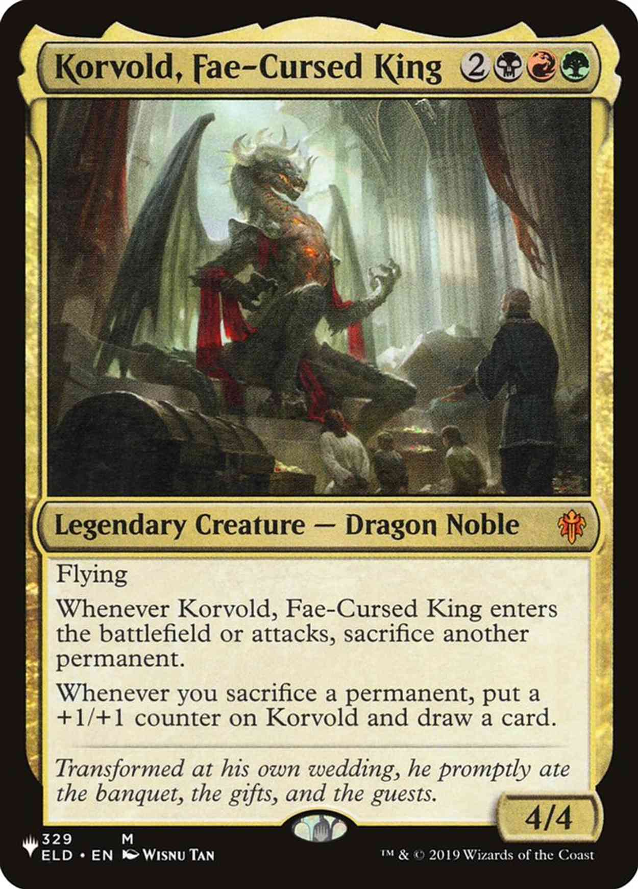 Korvold, Fae-Cursed King magic card front