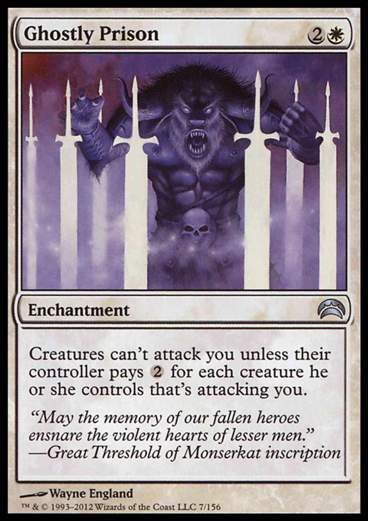Ghostly Prison magic card front