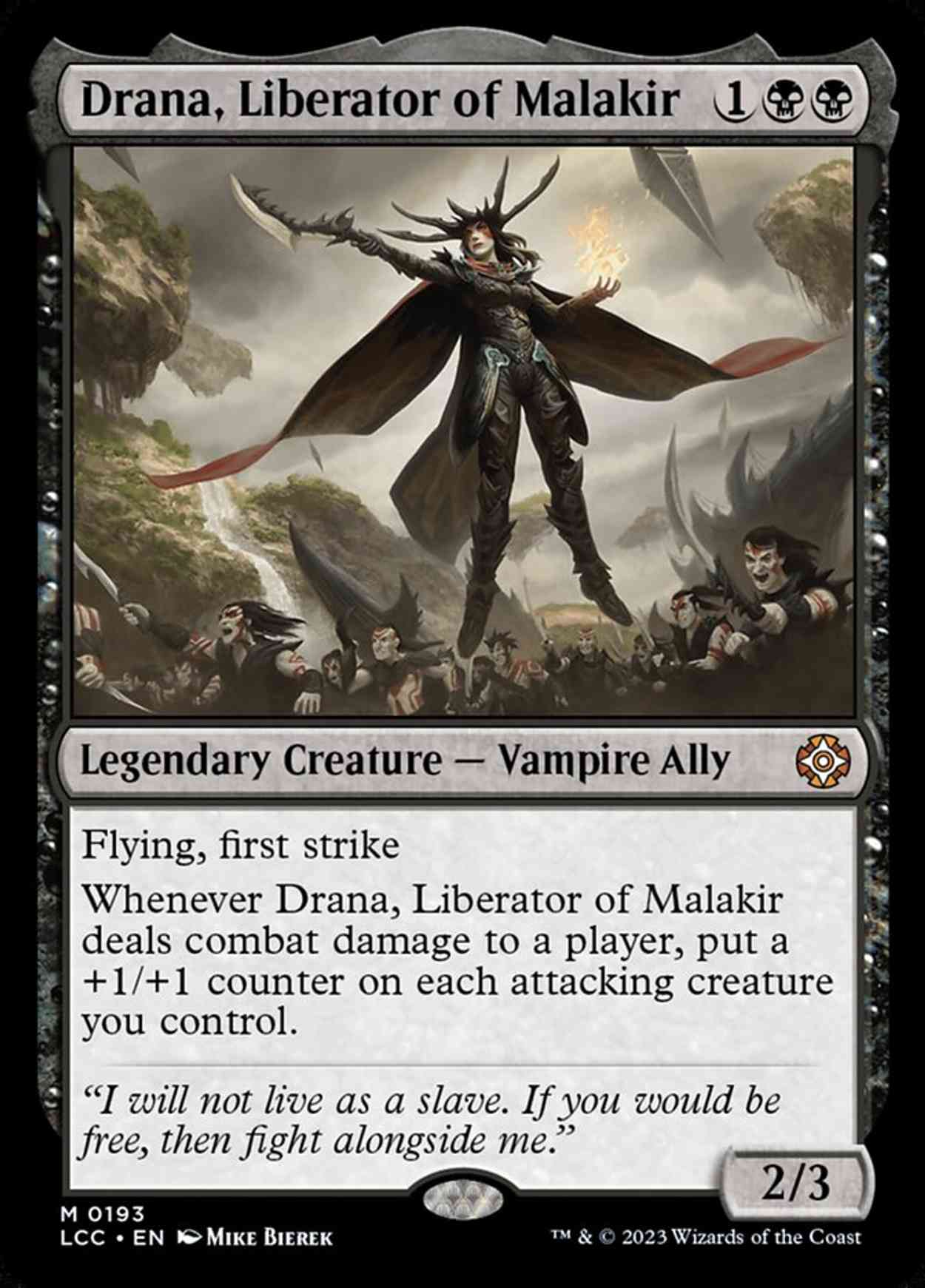 Drana, Liberator of Malakir magic card front