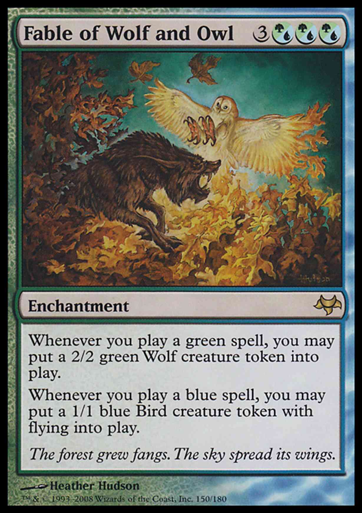 Fable of Wolf and Owl magic card front