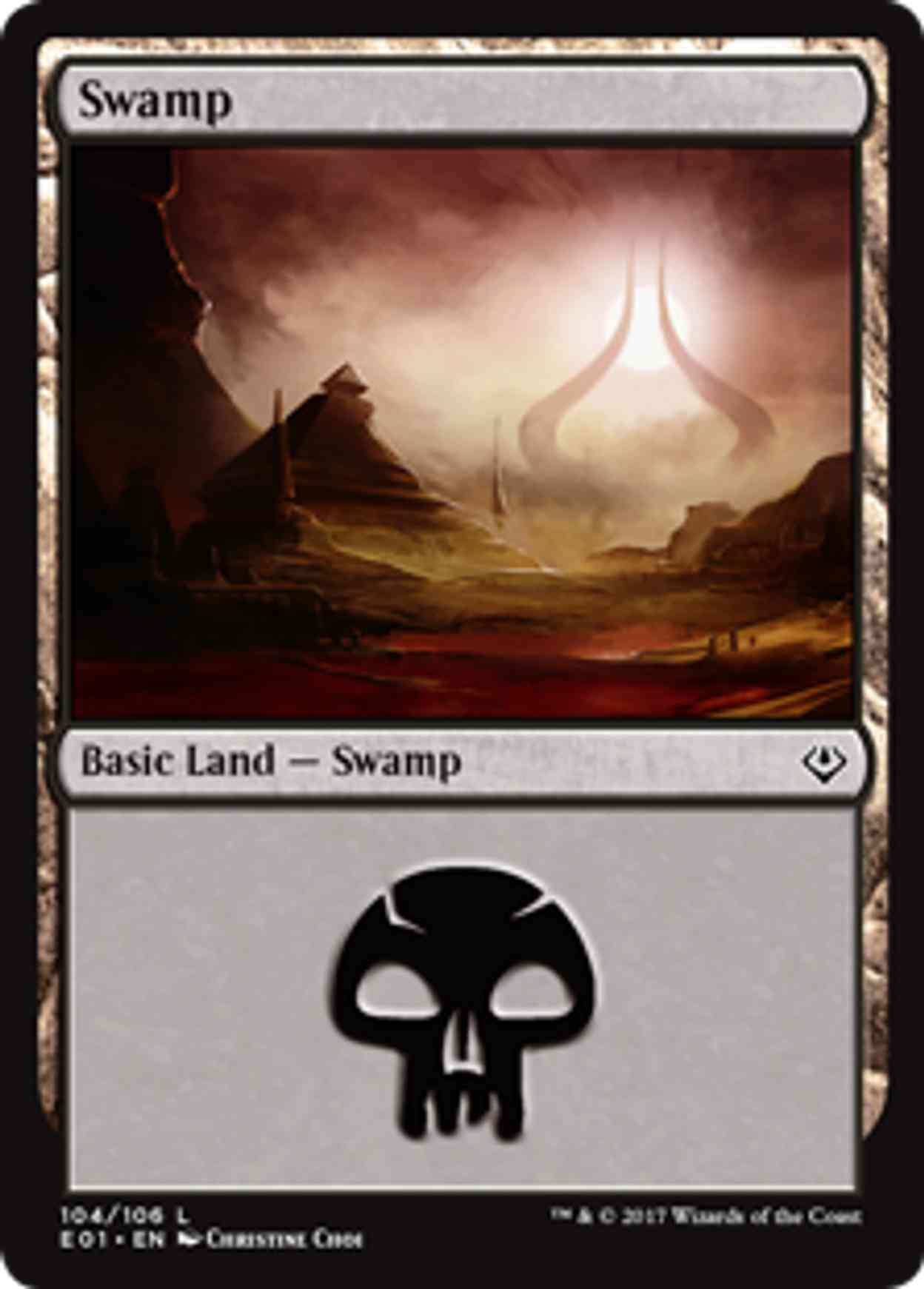 Swamp (104) magic card front