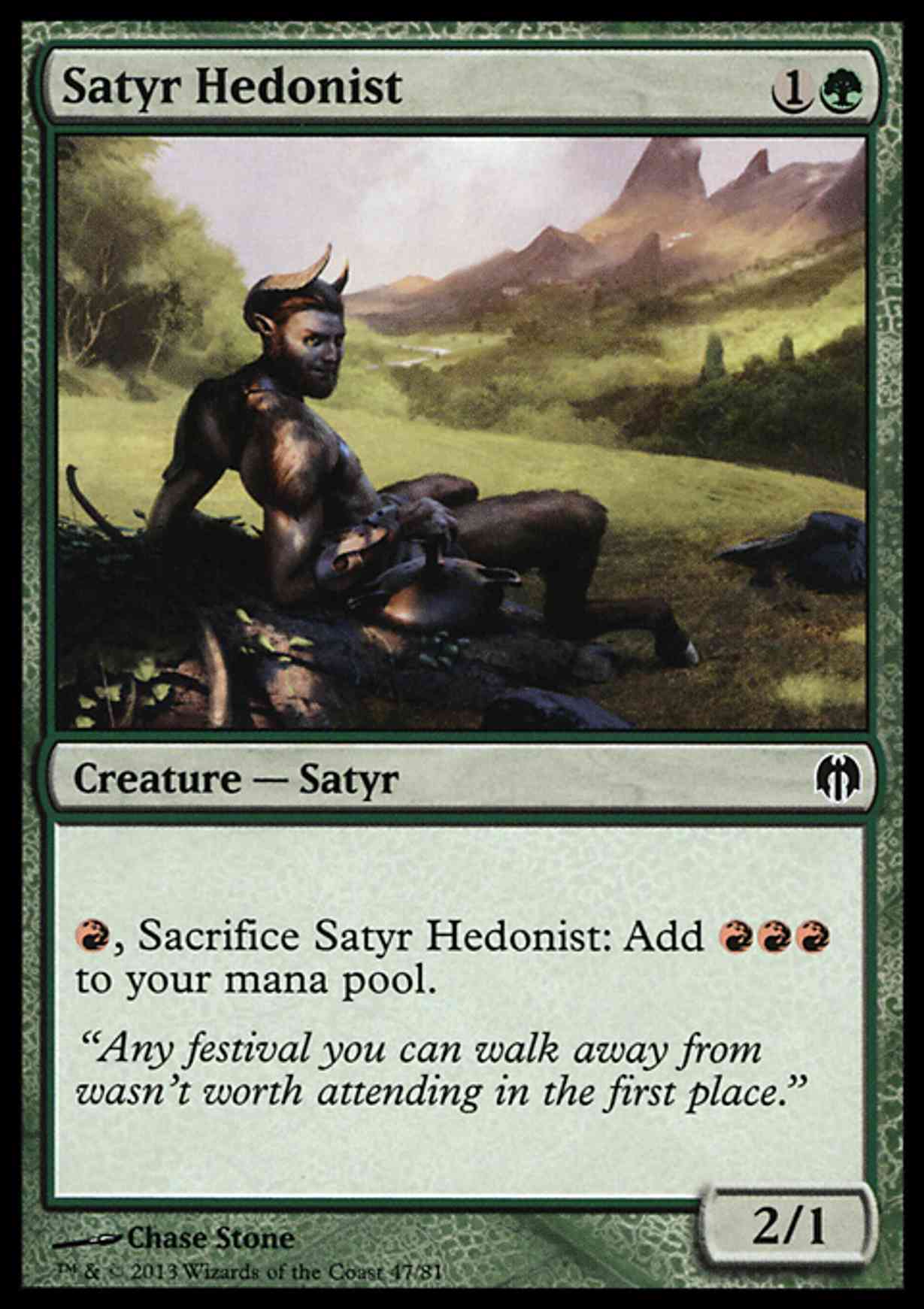 Satyr Hedonist magic card front