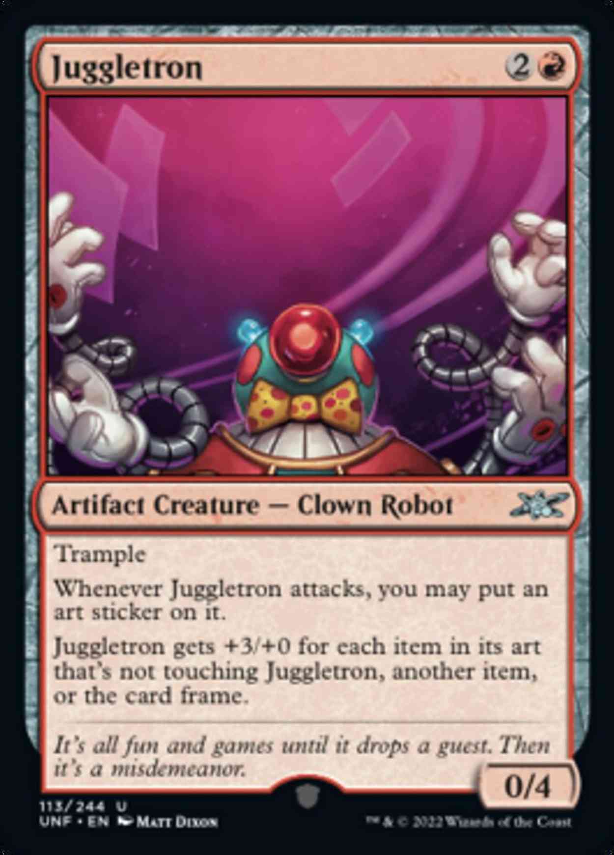Juggletron magic card front