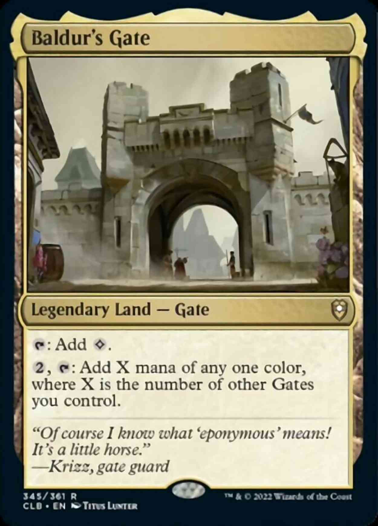 Baldur's Gate magic card front