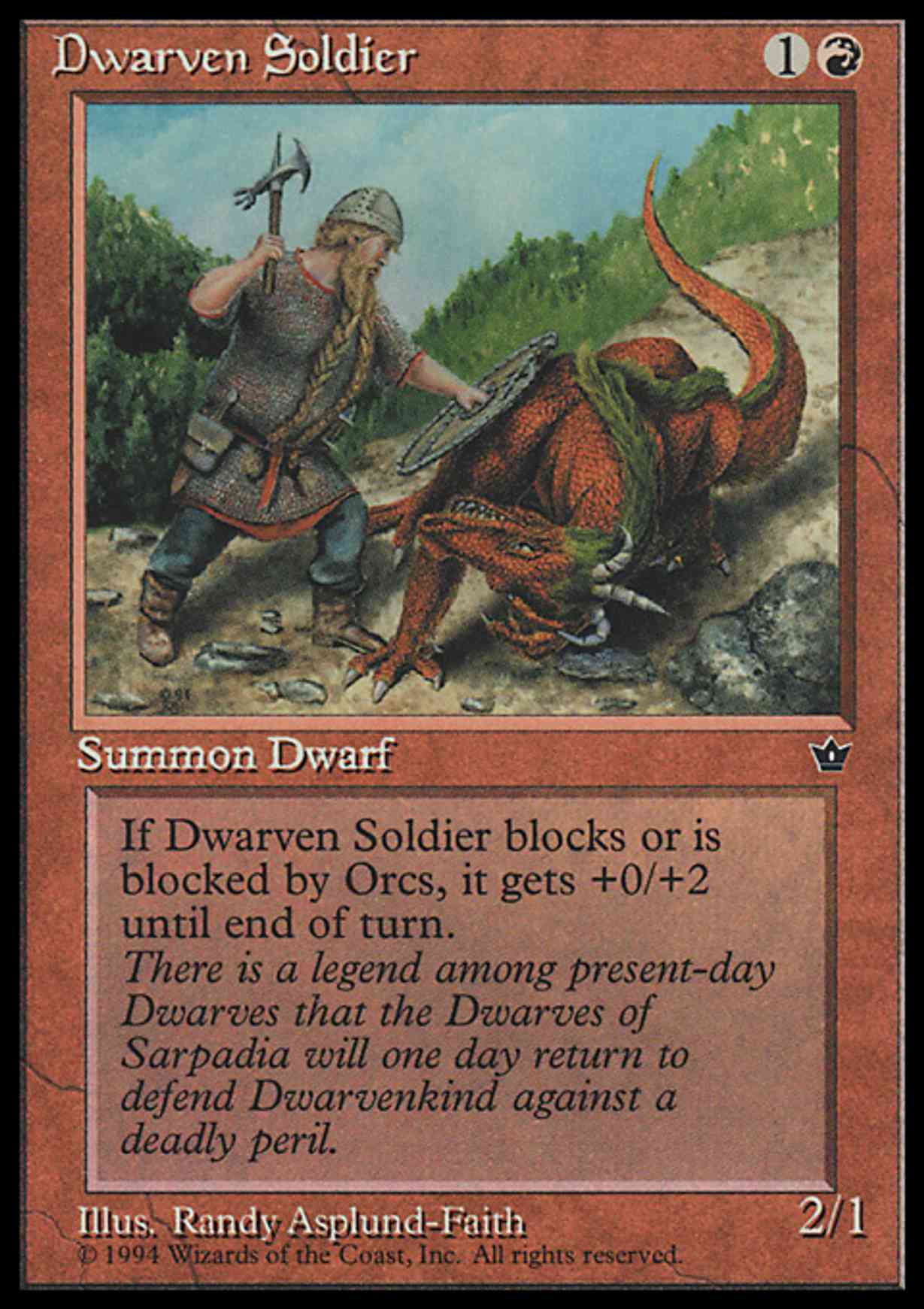 Dwarven Soldier (Asplund-Faith) magic card front