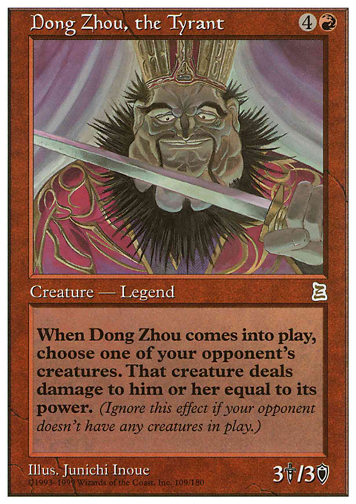 Dong Zhou, the Tyrant magic card front