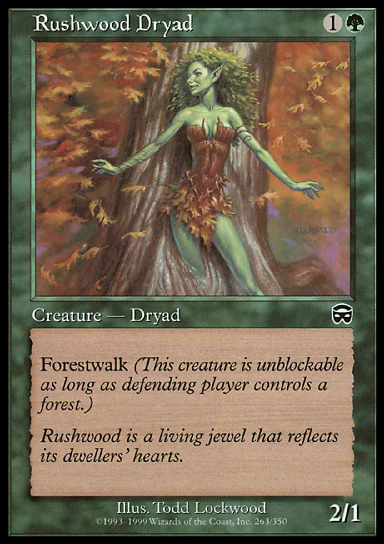 Rushwood Dryad magic card front