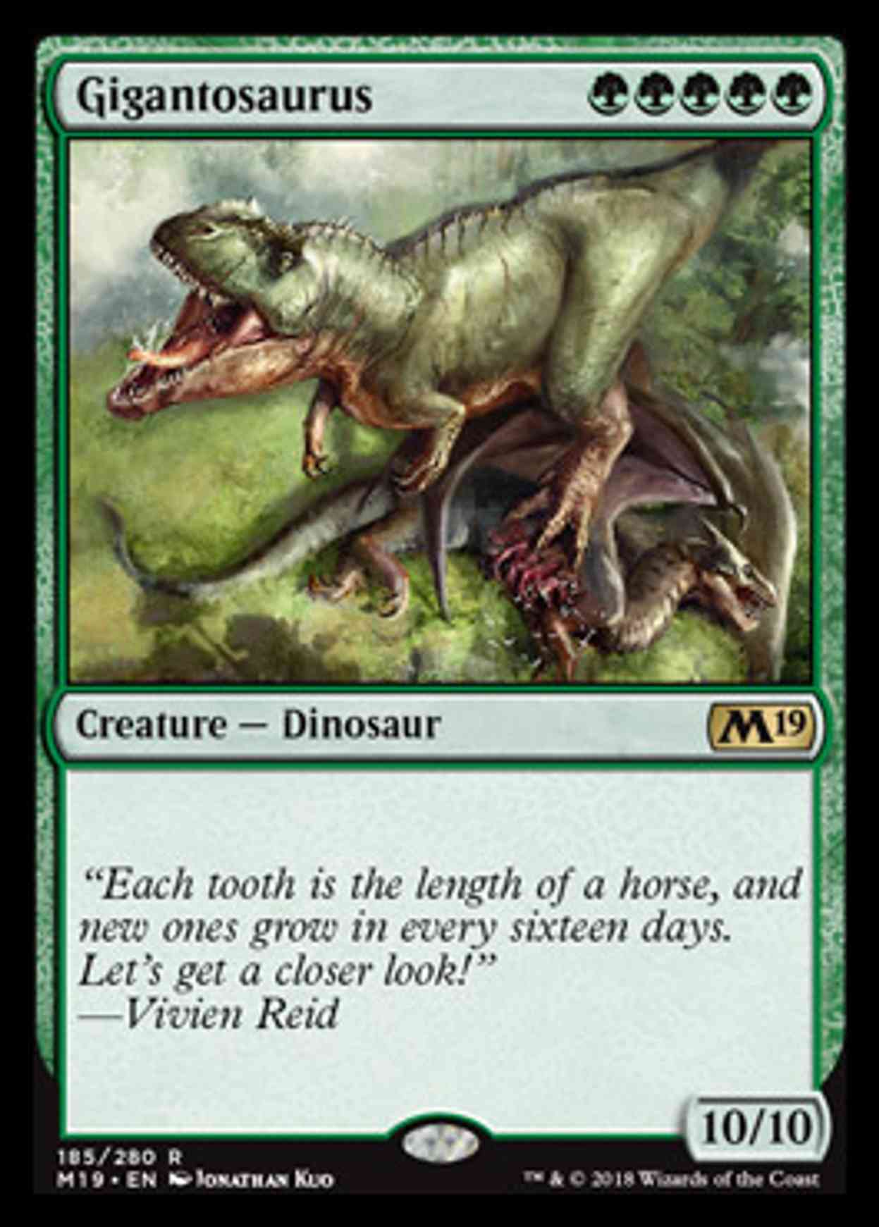 Gigantosaurus magic card front